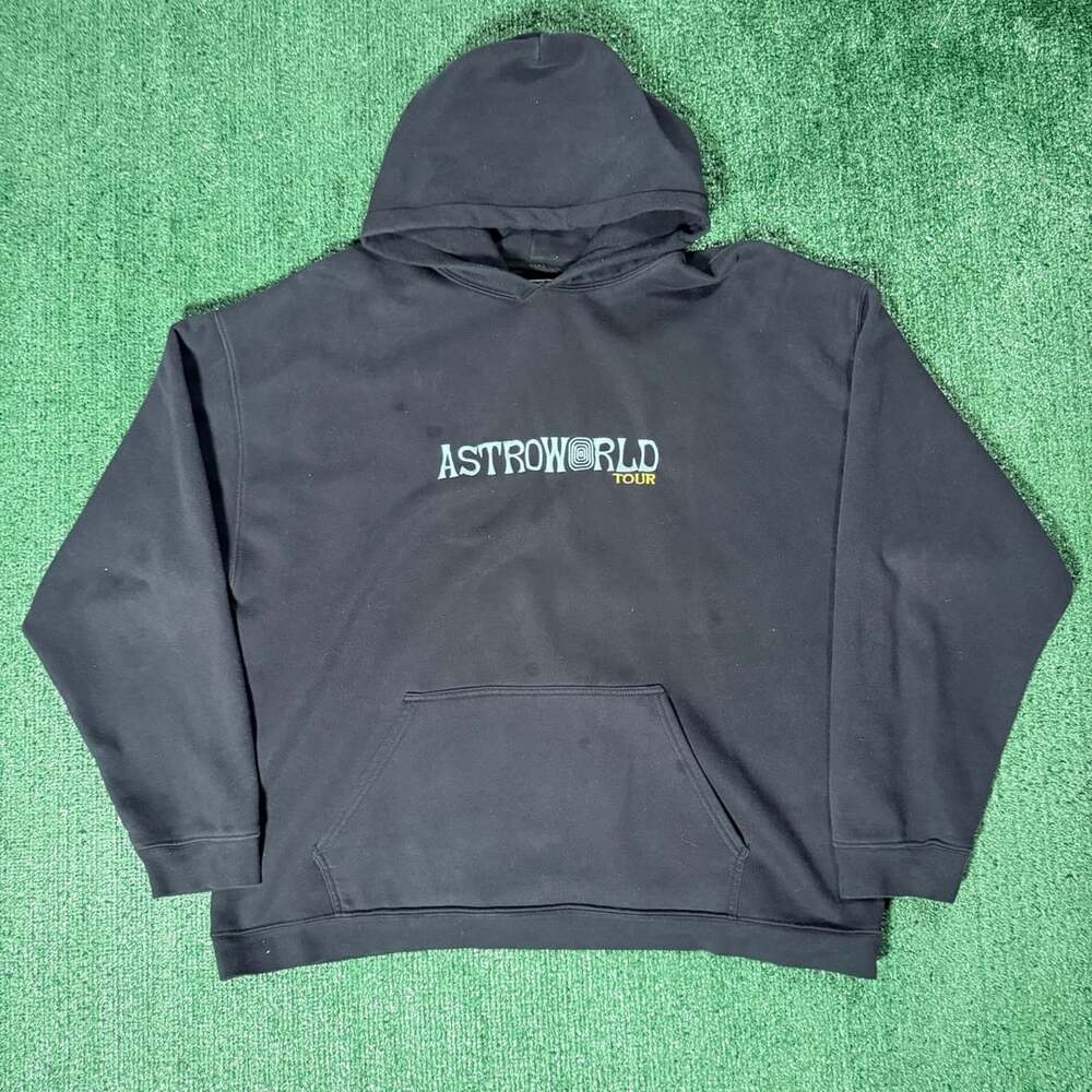 Travis Scott Astroworld Tour Black Hoodie Sweatshirt XL Skater Grunge Punk
